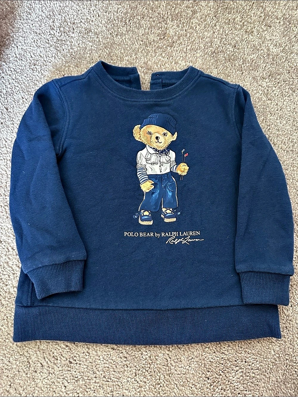 Polo Ralph Lauren Polo Bear 24M Blue Sweatshirt Like New
